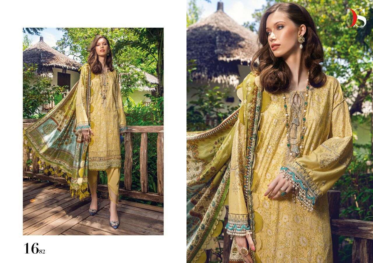 Maria B Pprint-22 Vol-3 By Deepsy Suits 1681 To 1688 Series Beautiful Pakistani Suits Colorful Stylish Fancy Casual Wear & Ethnic Wear Pashmina Embroidered Dresses At Wholesale Price