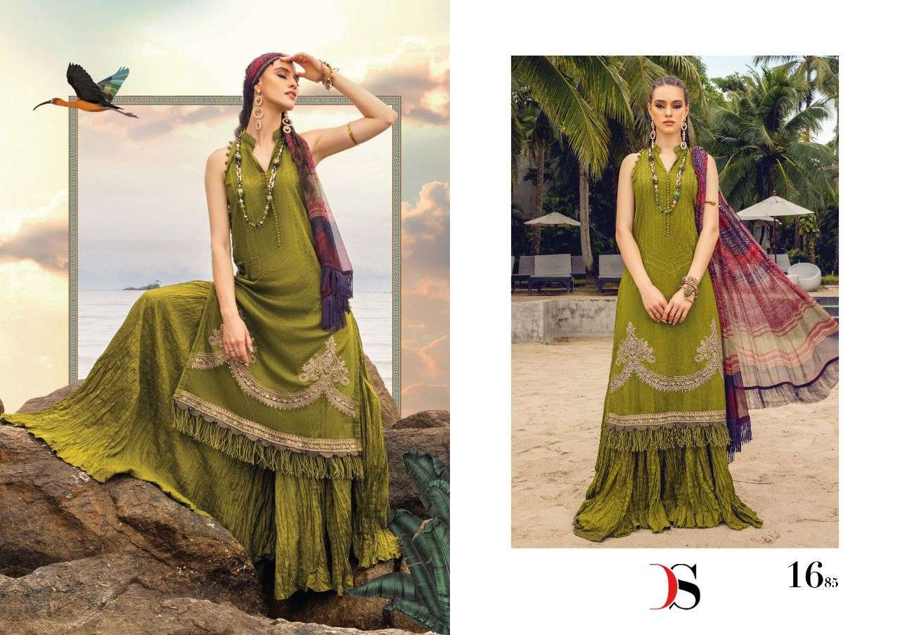 Maria B Pprint-22 Vol-3 By Deepsy Suits 1681 To 1688 Series Beautiful Pakistani Suits Colorful Stylish Fancy Casual Wear & Ethnic Wear Pashmina Embroidered Dresses At Wholesale Price