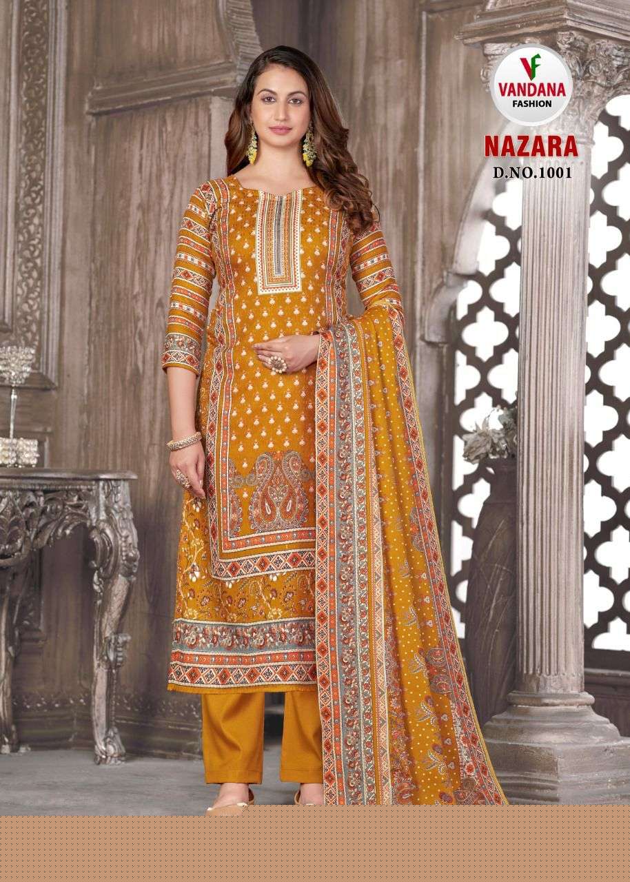 NAZARA BY VANDANA 1001 TO 1008 SERIES BEAUTIFUL STYLISH SUITS FANCY COLORFUL CASUAL WEAR & ETHNIC WEAR & READY TO WEAR PASHMINA JACQUARD DRESSES AT WHOLESALE PRICE