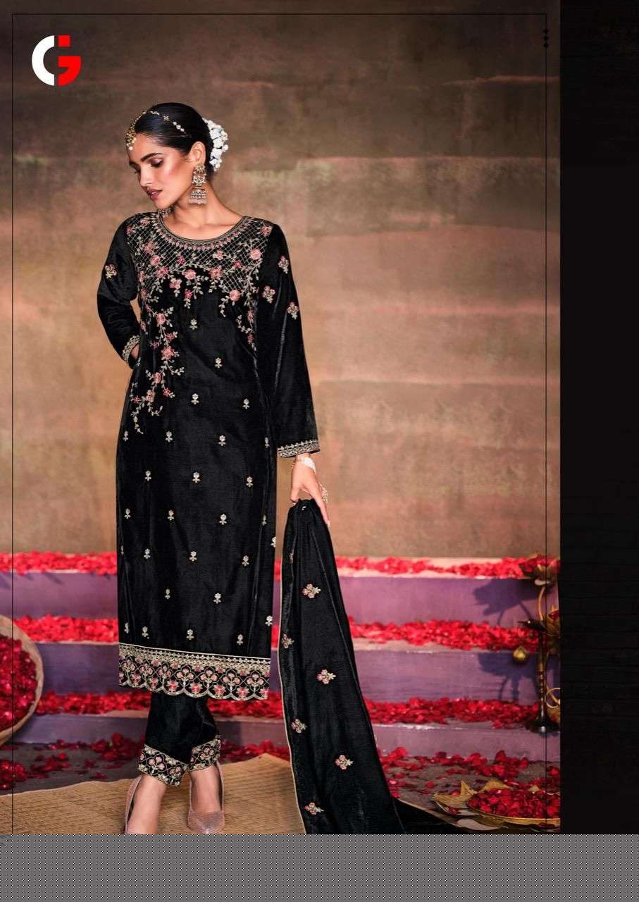 Nirva By Gull Jee 15401 To 15406 Series Beautiful Suits Colorful Stylish Fancy Casual Wear & Ethnic Wear Velvet Embroidered Dresses At Wholesale Price
