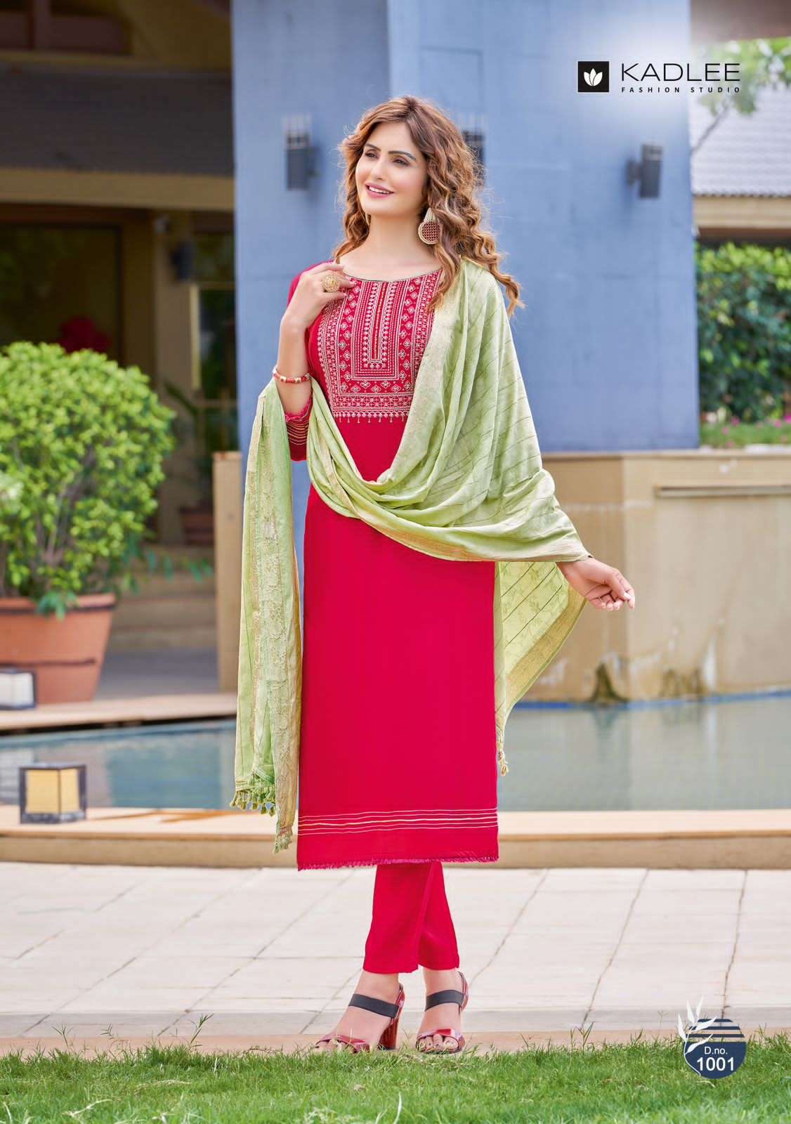 GLAMOUR BY KADLEE 1001 TO 1006 SERIES SUITS BEAUTIFUL FANCY COLORFUL STYLISH PARTY WEAR & OCCASIONAL WEAR VISCOSE SILK DRESSES AT WHOLESALE PRICE