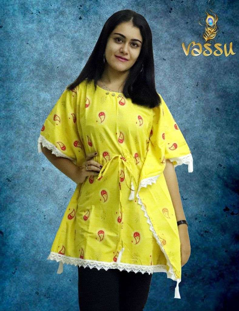 CELEBRATION BY VASSU 01 TO 06 SERIES BEAUTIFUL STYLISH FANCY COLORFUL CASUAL WEAR & ETHNIC WEAR COTTON WITH WORK TOPS AT WHOLESALE PRICE