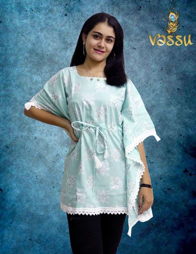 CELEBRATION BY VASSU 01 TO 06 SERIES BEAUTIFUL STYLISH FANCY COLORFUL CASUAL WEAR & ETHNIC WEAR COTTON WITH WORK TOPS AT WHOLESALE PRICE