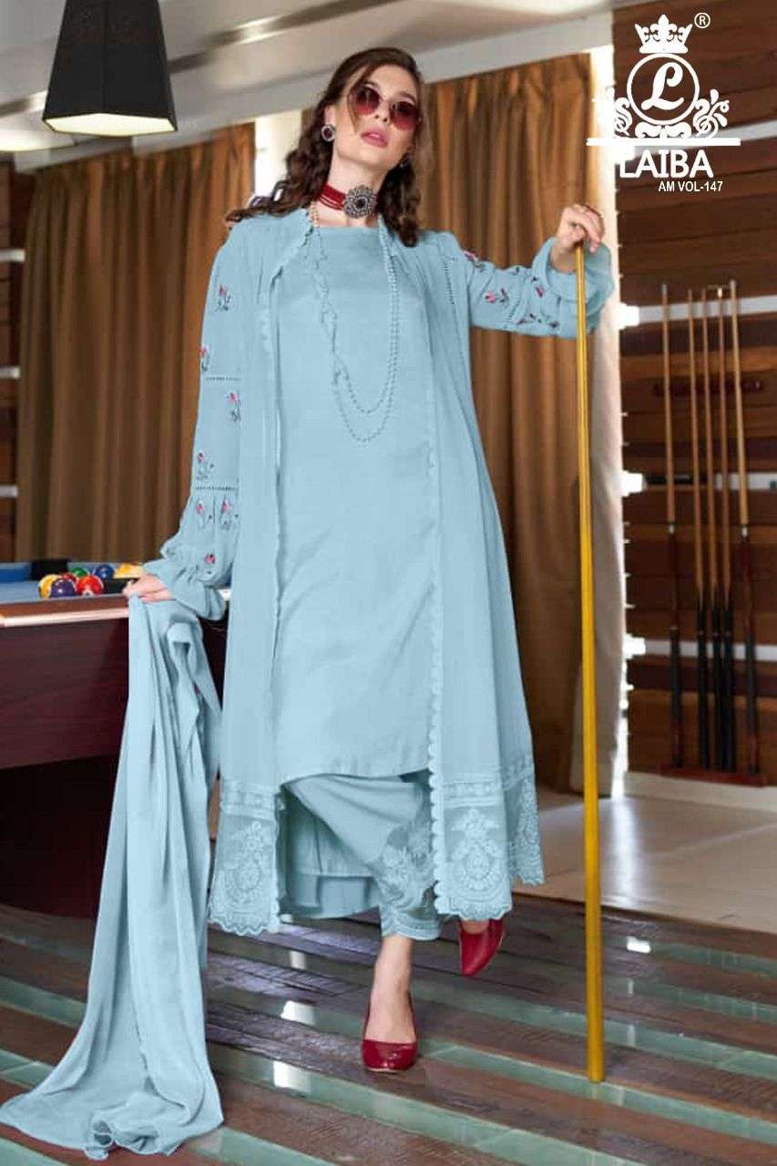 Am Vol-147 By Laiba 01 To 05 Series Beautiful Pakistani Suits Colorful Stylish Fancy Casual Wear & Ethnic Wear Pure Georgette Dresses At Wholesale Price