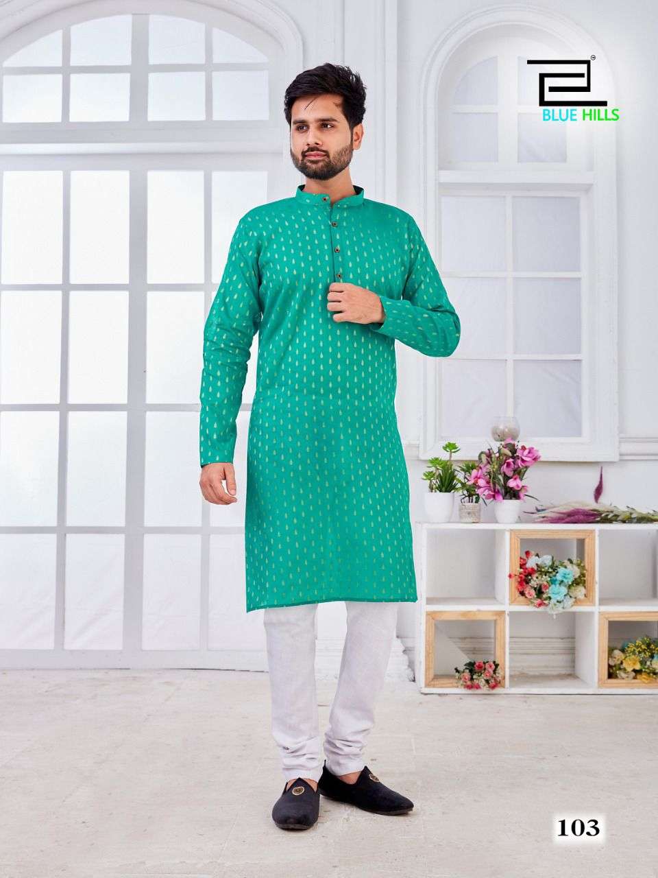 MENS KURTA BY BLUE HILLS 101 TO 107 SERIES BEAUTIFUL COLORFUL STYLISH FANCY CASUAL WEAR & ETHNIC WEAR & READY TO WEAR FANCY KURTAS AT WHOLESALE PRICE