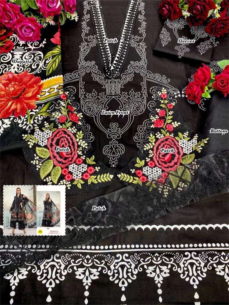 MARIA-B LAWN VOL-1 BY MAAHIRI PAKISTANI SUITS BEAUTIFUL FANCY COLORFUL STYLISH PARTY WEAR & OCCASIONAL WEAR PURE CAMBRIC LAWN PRINT WITH EMBROIDERY DRESSES AT WHOLESALE PRICE
