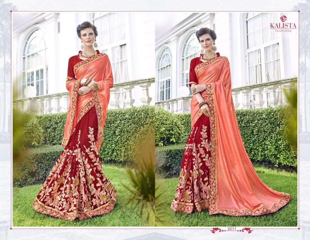 KALISTA SALE COLLECTION BY KALISTA FASHION INDIAN TRADITIONAL WEAR COLLECTION BEAUTIFUL STYLISH FANCY COLORFUL PARTY WEAR & OCCASIONAL WEAR FANCY SAREES AT WHOLESALE PRICE