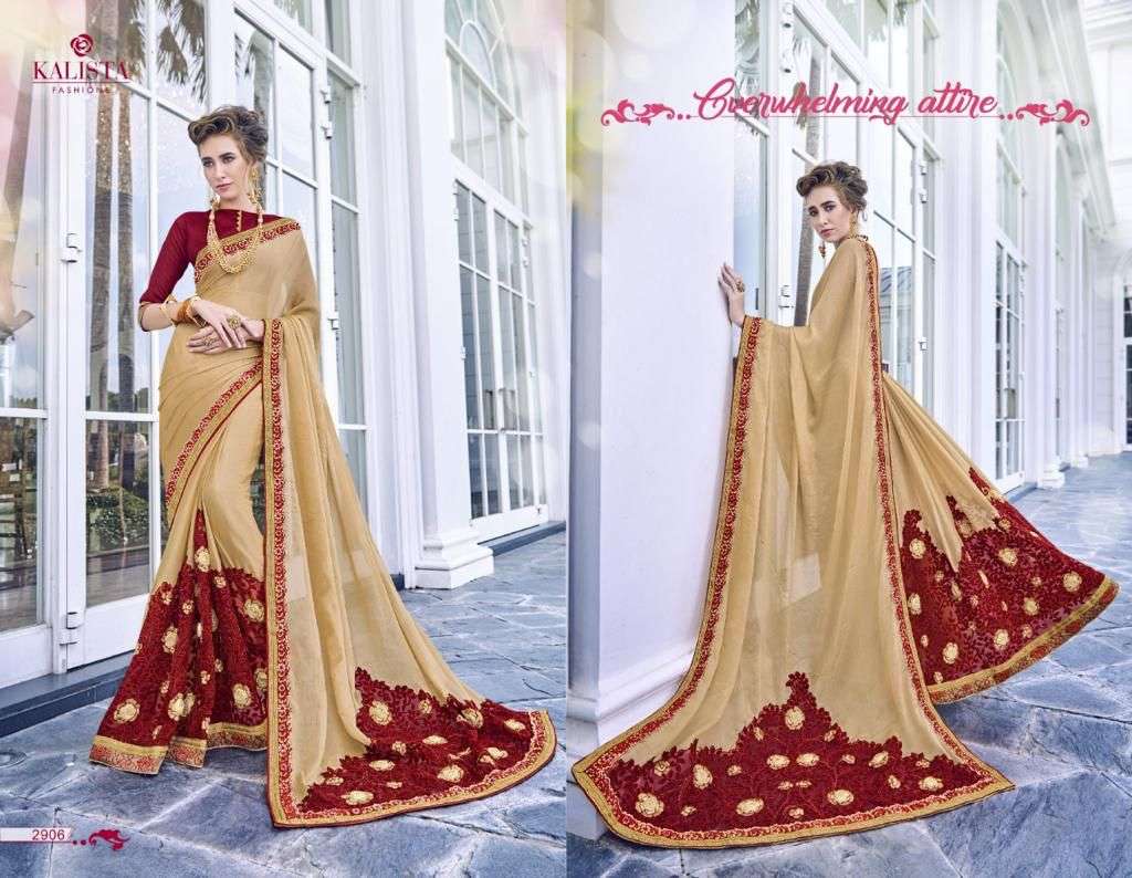KALISTA SALE COLLECTION BY KALISTA FASHION INDIAN TRADITIONAL WEAR COLLECTION BEAUTIFUL STYLISH FANCY COLORFUL PARTY WEAR & OCCASIONAL WEAR FANCY SAREES AT WHOLESALE PRICE