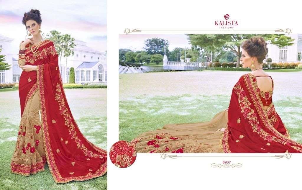KALISTA SALE COLLECTION BY KALISTA FASHION INDIAN TRADITIONAL WEAR COLLECTION BEAUTIFUL STYLISH FANCY COLORFUL PARTY WEAR & OCCASIONAL WEAR FANCY SAREES AT WHOLESALE PRICE