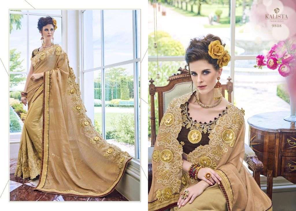 KALISTA SALE COLLECTION BY KALISTA FASHION INDIAN TRADITIONAL WEAR COLLECTION BEAUTIFUL STYLISH FANCY COLORFUL PARTY WEAR & OCCASIONAL WEAR FANCY SAREES AT WHOLESALE PRICE
