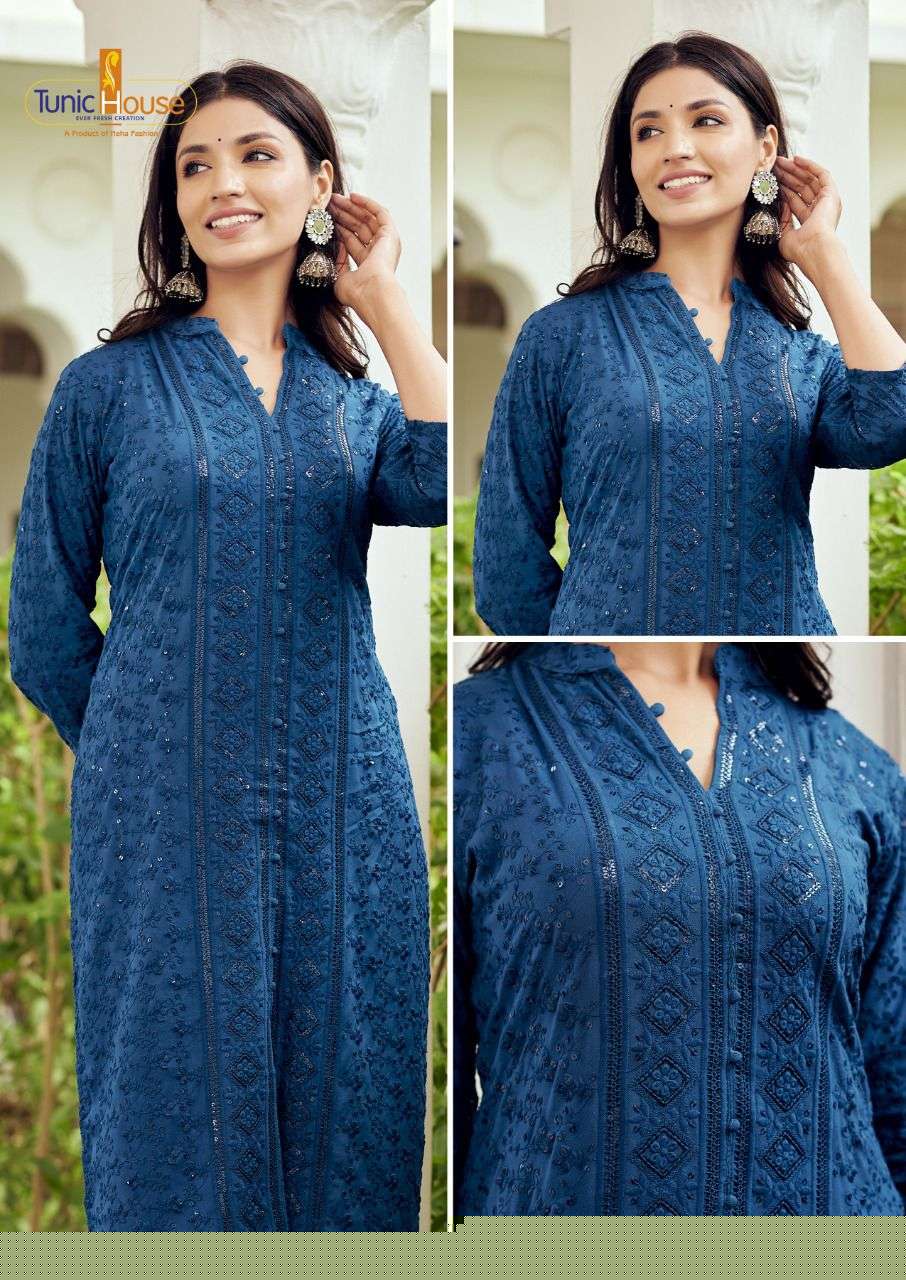 7 STAR BY TUNIC HOUSE BEAUTIFUL STYLISH FANCY COLORFUL CASUAL WEAR & ETHNIC WEAR VISCOSE RAYON WITH WORK KURTIS AT WHOLESALE PRICE
