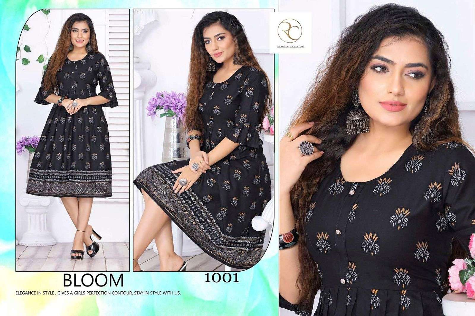 GOLDY VOL-5 BY RC 1001 TO 1008 SERIES BEAUTIFUL STYLISH FANCY COLORFUL CASUAL WEAR & ETHNIC WEAR RAYON PRINT KURTIS AT WHOLESALE PRICE
