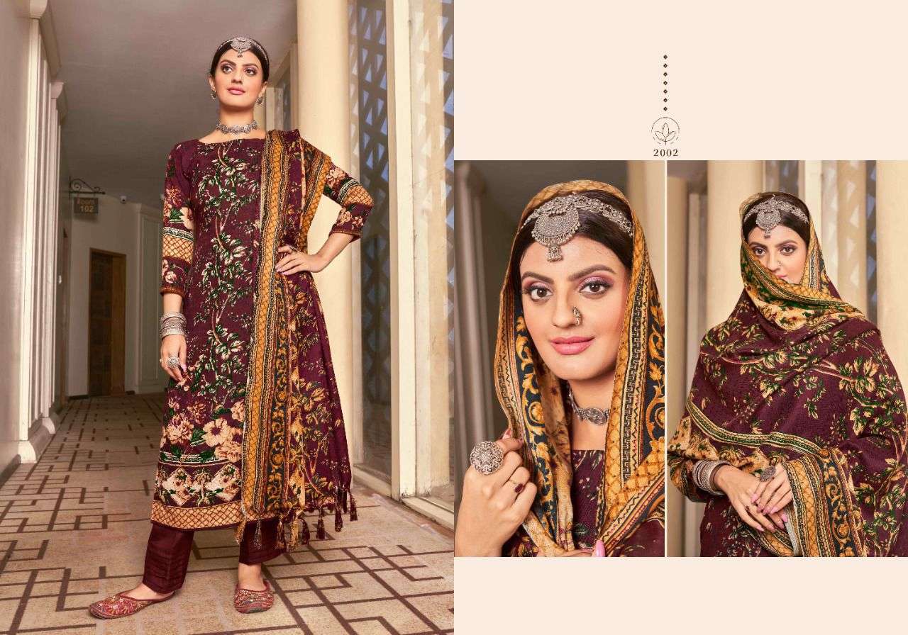 GUL NAZ BY VIJAYA FASHION 2001 TO 2008 SERIES SUITS BEAUTIFUL FANCY COLORFUL STYLISH PARTY WEAR & OCCASIONAL WEAR PURE PASHMINA PRINT DRESSES AT WHOLESALE PRICE