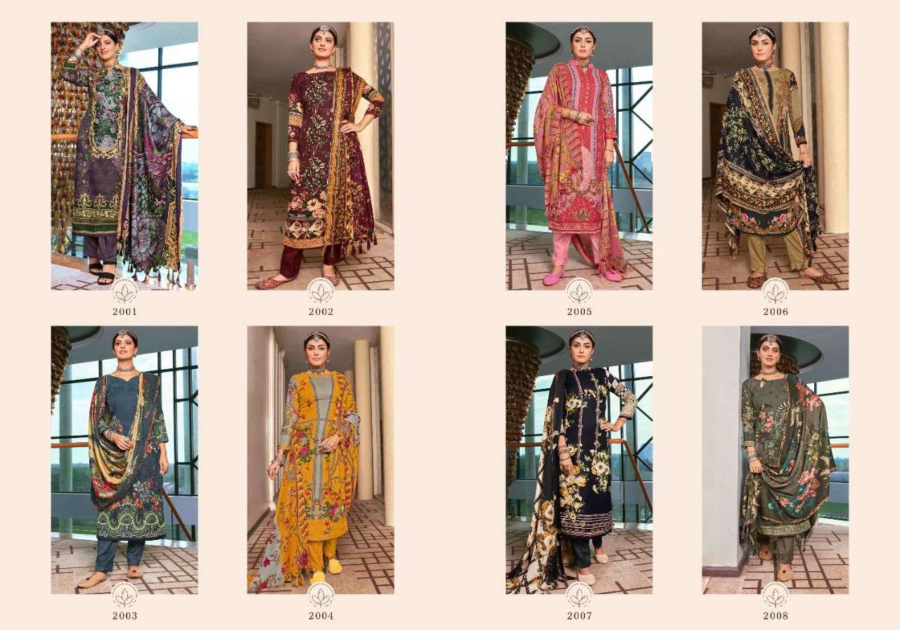 GUL NAZ BY VIJAYA FASHION 2001 TO 2008 SERIES SUITS BEAUTIFUL FANCY COLORFUL STYLISH PARTY WEAR & OCCASIONAL WEAR PURE PASHMINA PRINT DRESSES AT WHOLESALE PRICE