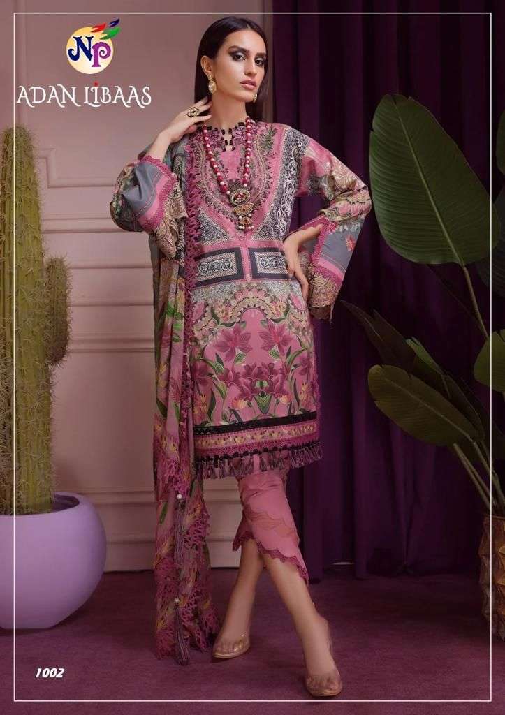 ADAN LIBAAS BY NAND GOPAL PRINTS 1001 TO 1008 SERIES BEAUTIFUL SUITS COLORFUL STYLISH FANCY CASUAL WEAR & ETHNIC WEAR PURE COTTON PRINT DRESSES AT WHOLESALE PRICE