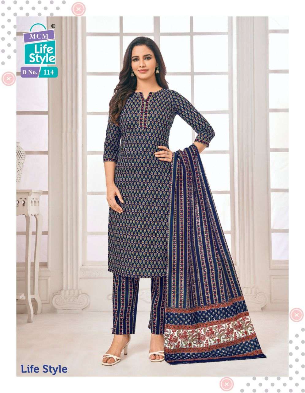 LIFE STYLE BY MCM LIFESTYLE 108 TO 119 SERIES BEAUTIFUL SUITS COLORFUL STYLISH FANCY CASUAL WEAR & ETHNIC WEAR FANCY PRINT DRESSES AT WHOLESALE PRICE