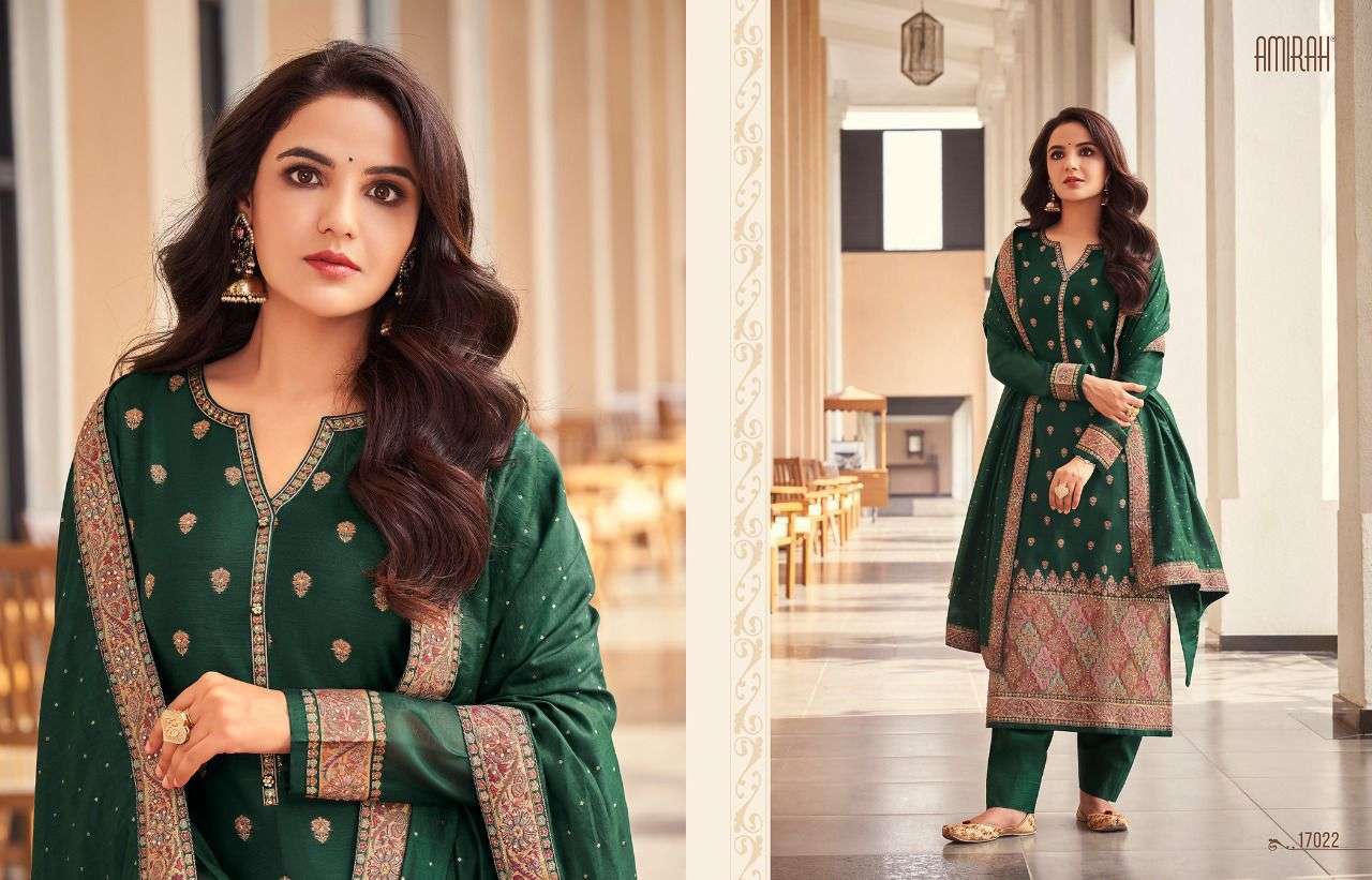 Niharika By Amirah 17021 To 17026 Series Beautiful Stylish Suits Fancy Colorful Casual Wear & Ethnic Wear & Ready To Wear Jacquard Dresses At Wholesale Price
