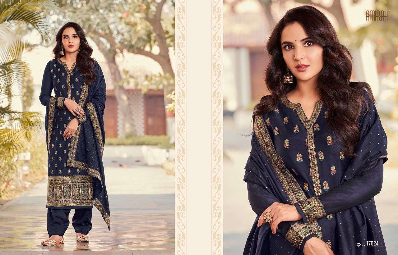 Niharika By Amirah 17021 To 17026 Series Beautiful Stylish Suits Fancy Colorful Casual Wear & Ethnic Wear & Ready To Wear Jacquard Dresses At Wholesale Price