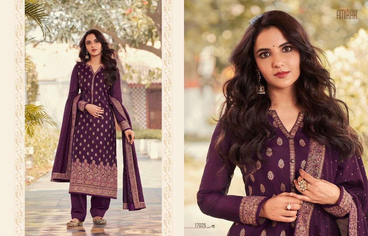 Niharika By Amirah 17021 To 17026 Series Beautiful Stylish Suits Fancy Colorful Casual Wear & Ethnic Wear & Ready To Wear Jacquard Dresses At Wholesale Price