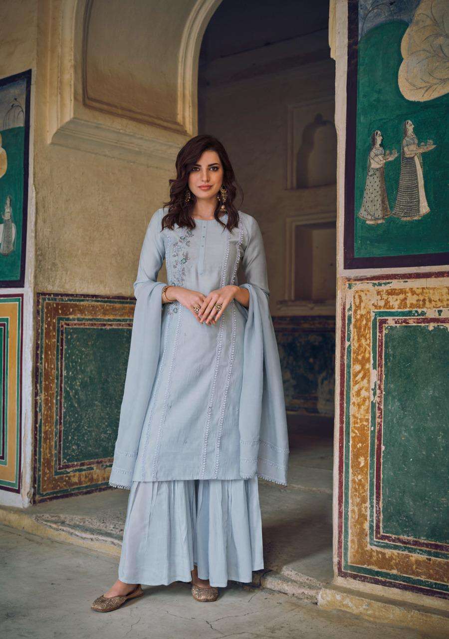 QIRAT BY KALKI 100001 TO 100006 SERIES DESIGNER SUITS BEAUTIFUL FANCY COLORFUL STYLISH PARTY WEAR & OCCASIONAL WEAR PURE COTTON SILK DRESSES AT WHOLESALE PRICE