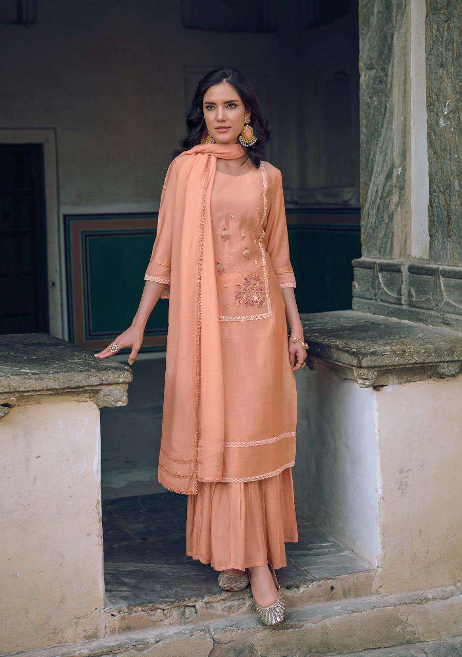 QIRAT BY KALKI 100001 TO 100006 SERIES DESIGNER SUITS BEAUTIFUL FANCY COLORFUL STYLISH PARTY WEAR & OCCASIONAL WEAR PURE COTTON SILK DRESSES AT WHOLESALE PRICE