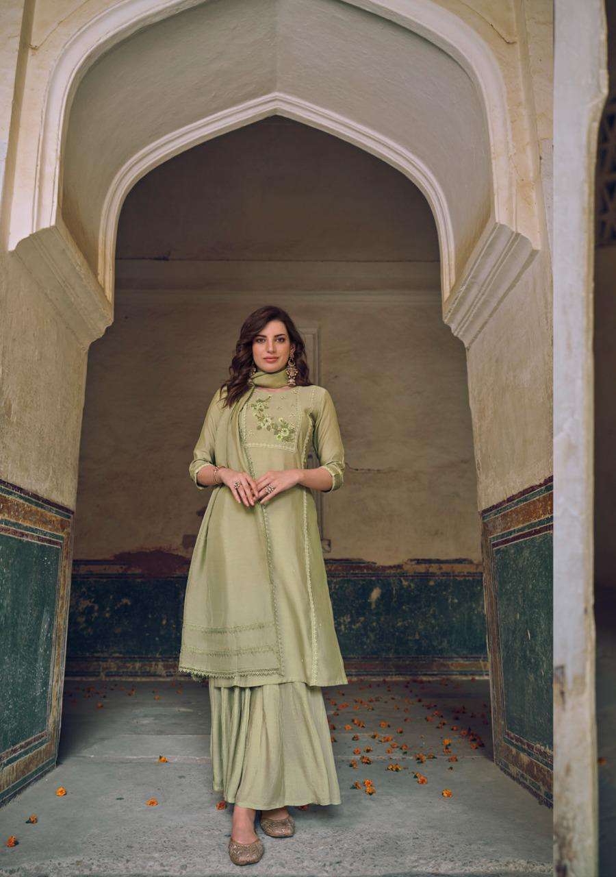 QIRAT BY KALKI 100001 TO 100006 SERIES DESIGNER SUITS BEAUTIFUL FANCY COLORFUL STYLISH PARTY WEAR & OCCASIONAL WEAR PURE COTTON SILK DRESSES AT WHOLESALE PRICE