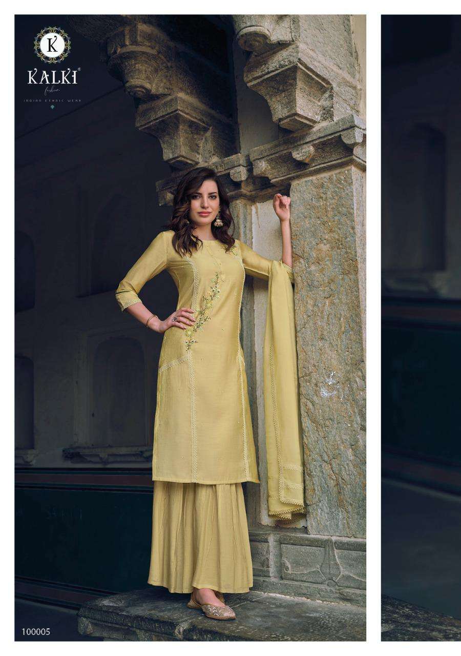 QIRAT BY KALKI 100001 TO 100006 SERIES DESIGNER SUITS BEAUTIFUL FANCY COLORFUL STYLISH PARTY WEAR & OCCASIONAL WEAR PURE COTTON SILK DRESSES AT WHOLESALE PRICE