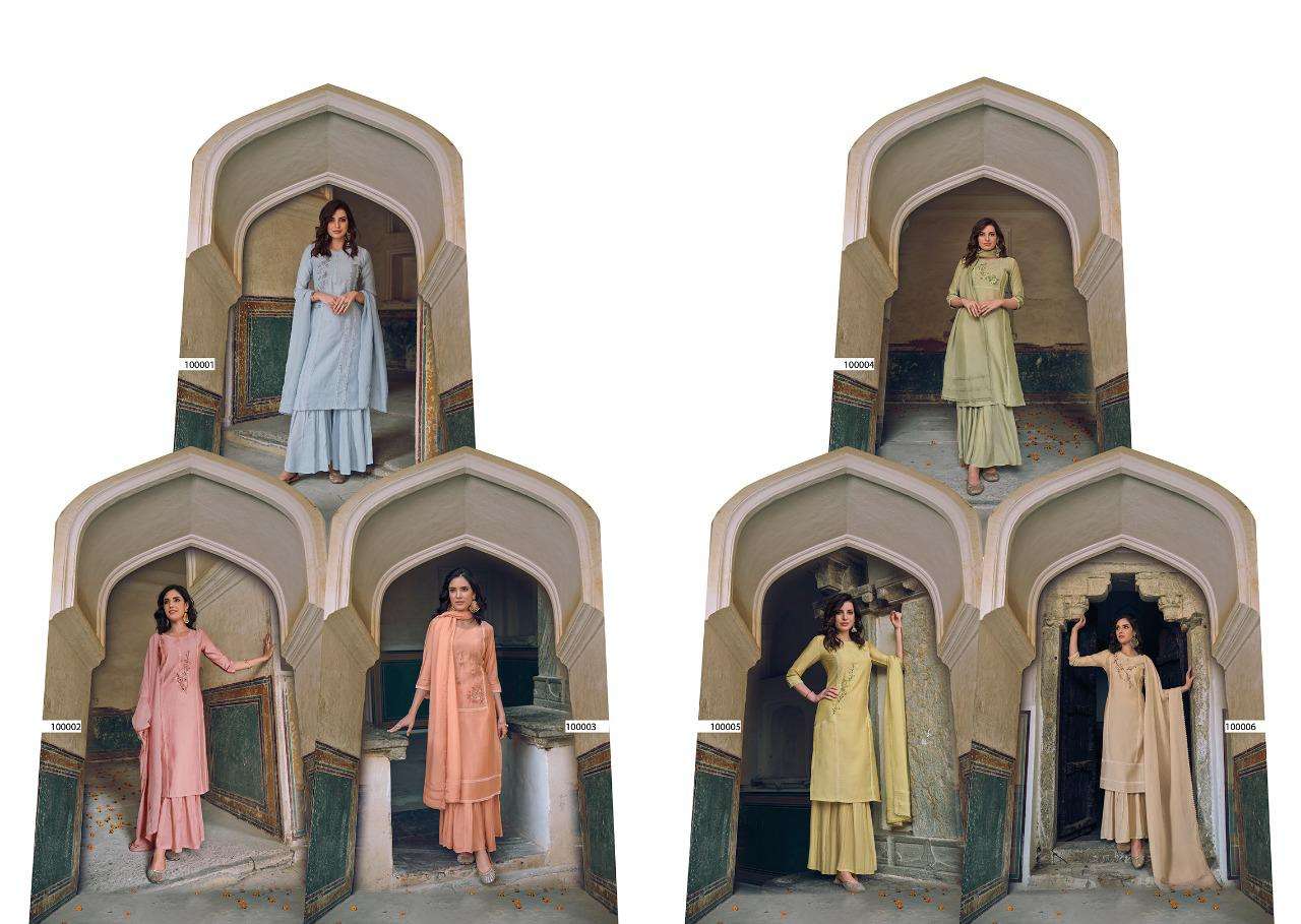 QIRAT BY KALKI 100001 TO 100006 SERIES DESIGNER SUITS BEAUTIFUL FANCY COLORFUL STYLISH PARTY WEAR & OCCASIONAL WEAR PURE COTTON SILK DRESSES AT WHOLESALE PRICE