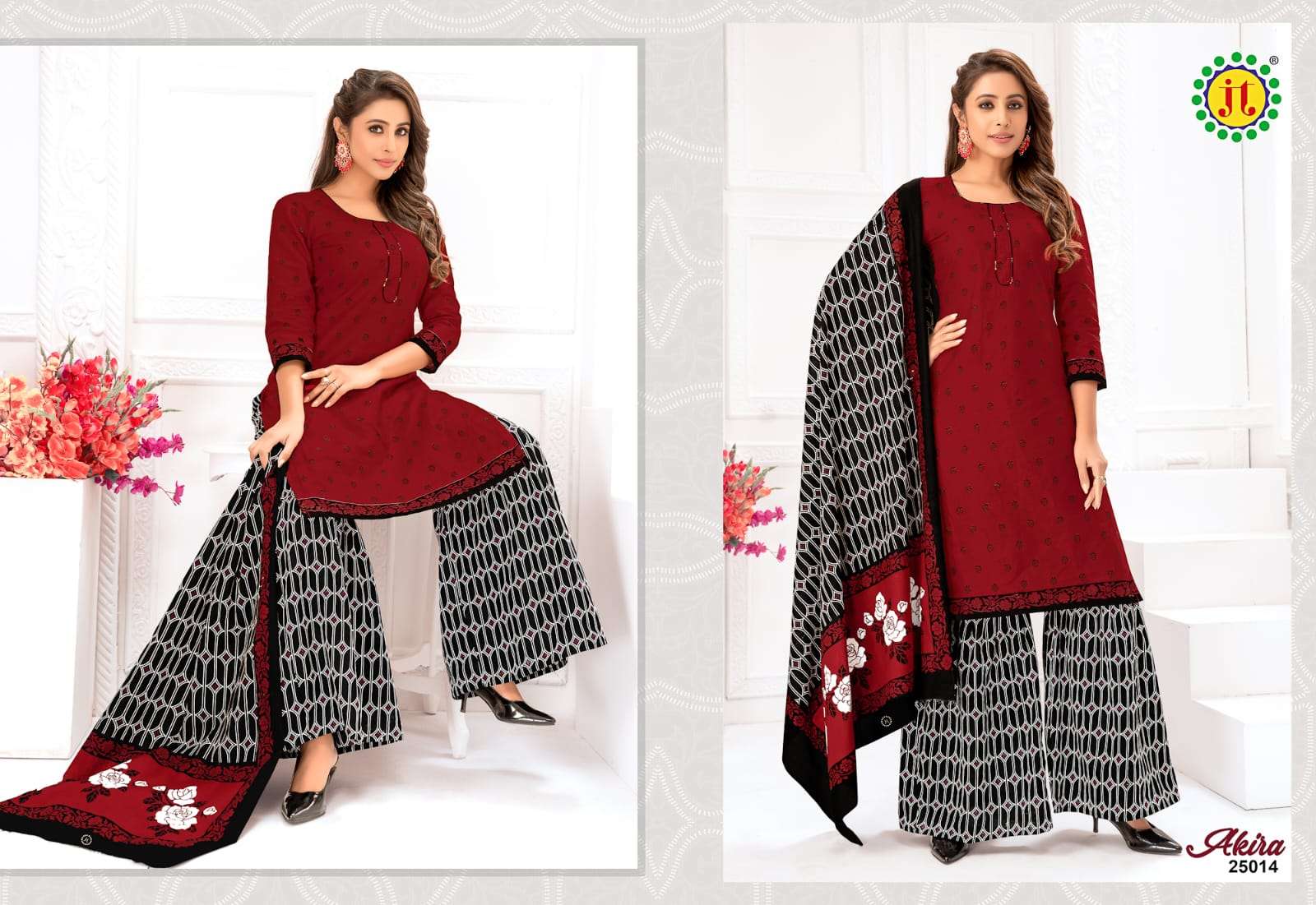 AKIRA VOL-25 BY JT 25001 TO 25015 SERIES BEAUTIFUL SUITS COLORFUL STYLISH FANCY CASUAL WEAR & ETHNIC WEAR PURE COTTON PRINT DRESSES AT WHOLESALE PRICE