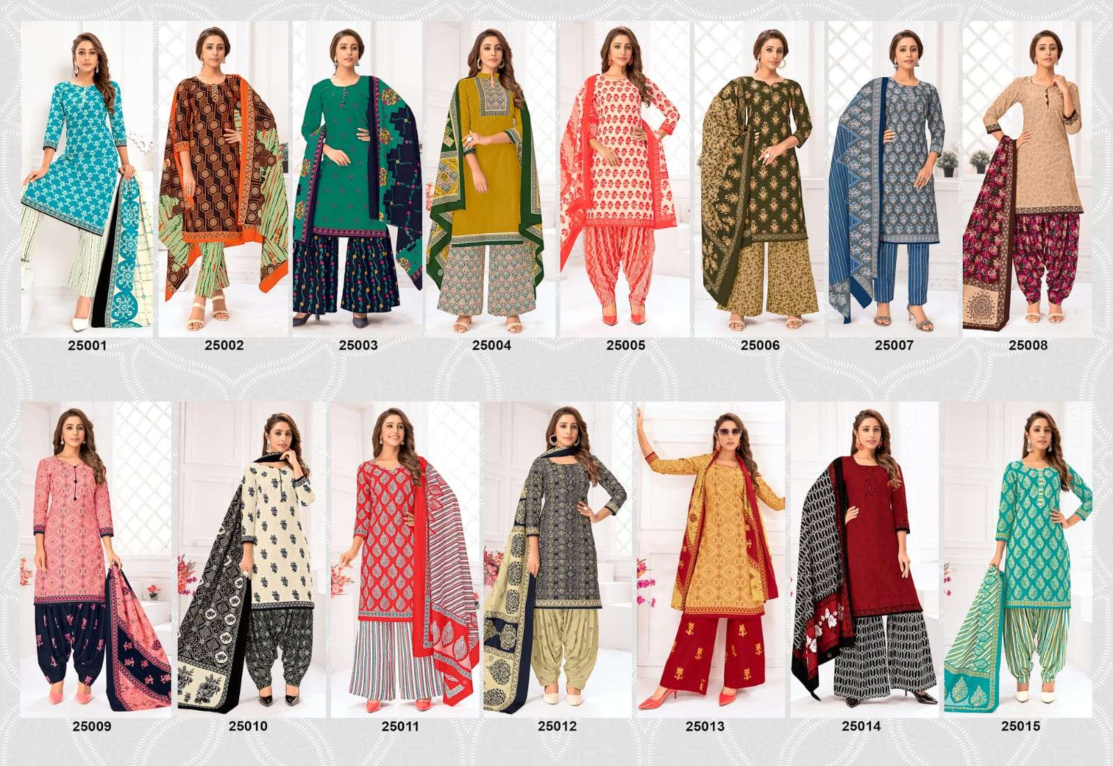 AKIRA VOL-25 BY JT 25001 TO 25015 SERIES BEAUTIFUL SUITS COLORFUL STYLISH FANCY CASUAL WEAR & ETHNIC WEAR PURE COTTON PRINT DRESSES AT WHOLESALE PRICE
