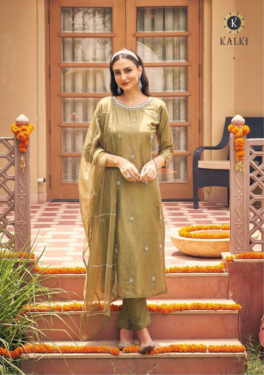 REMIX NX BY KALKI 31001 TO 31006 SERIES STYLISH BEAUTIFUL COLOURFUL PRINTED & EMBROIDERED PARTY WEAR & OCCASIONAL WEAR PURE VISCOSE SILK EMBROIDERED DRESSES AT WHOLESALE PRICE