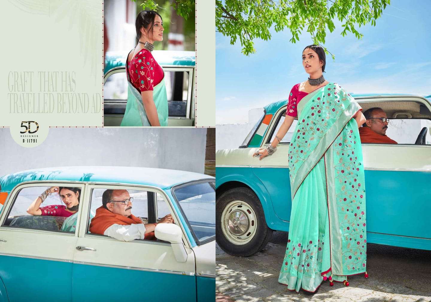 ROOH BY 5D DESIGNER 11791 TO 11800 SERIES INDIAN TRADITIONAL WEAR COLLECTION BEAUTIFUL STYLISH FANCY COLORFUL PARTY WEAR & OCCASIONAL WEAR SOFT COTTON SAREES AT WHOLESALE PRICE