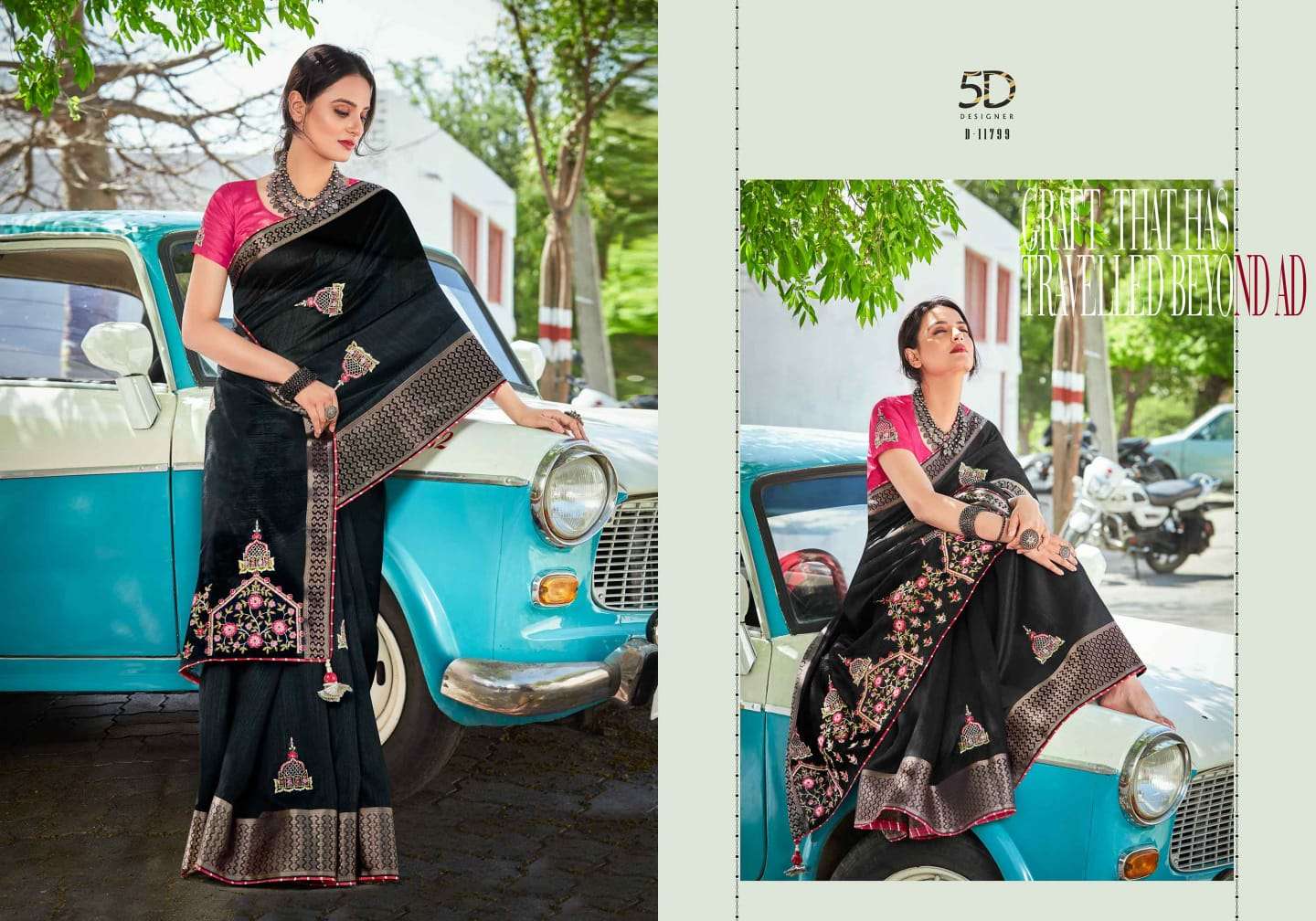 ROOH BY 5D DESIGNER 11791 TO 11800 SERIES INDIAN TRADITIONAL WEAR COLLECTION BEAUTIFUL STYLISH FANCY COLORFUL PARTY WEAR & OCCASIONAL WEAR SOFT COTTON SAREES AT WHOLESALE PRICE