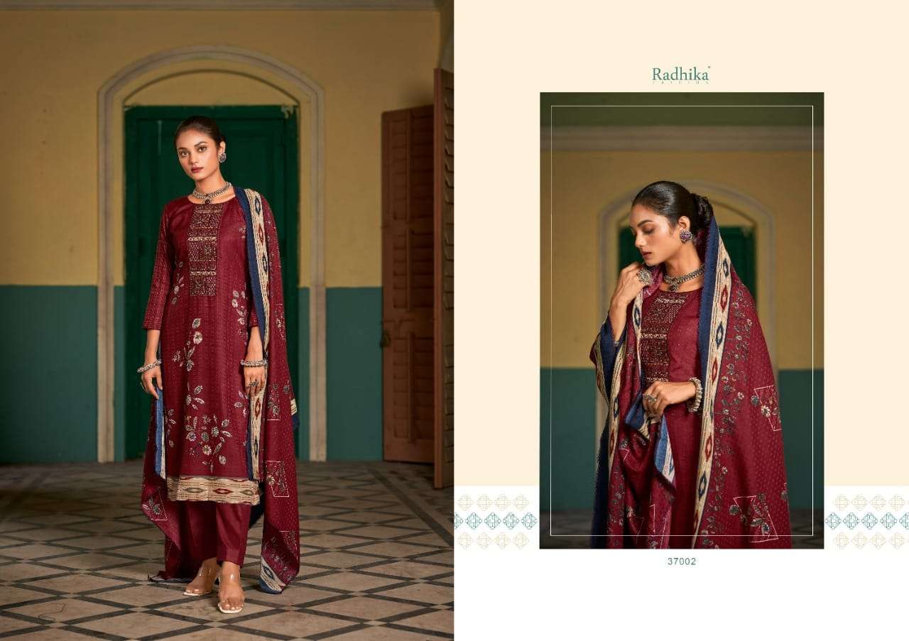 Rubina By Sumyra 37001 To 37008 Series Beautiful Festive Suits Stylish Fancy Colorful Casual Wear & Ethnic Wear Pure Pashmina Print Dresses At Wholesale Price