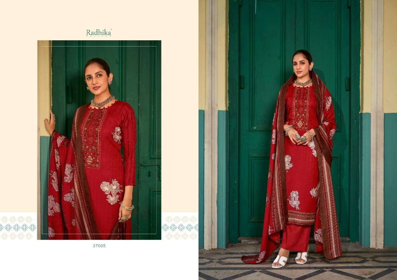 Rubina By Sumyra 37001 To 37008 Series Beautiful Festive Suits Stylish Fancy Colorful Casual Wear & Ethnic Wear Pure Pashmina Print Dresses At Wholesale Price