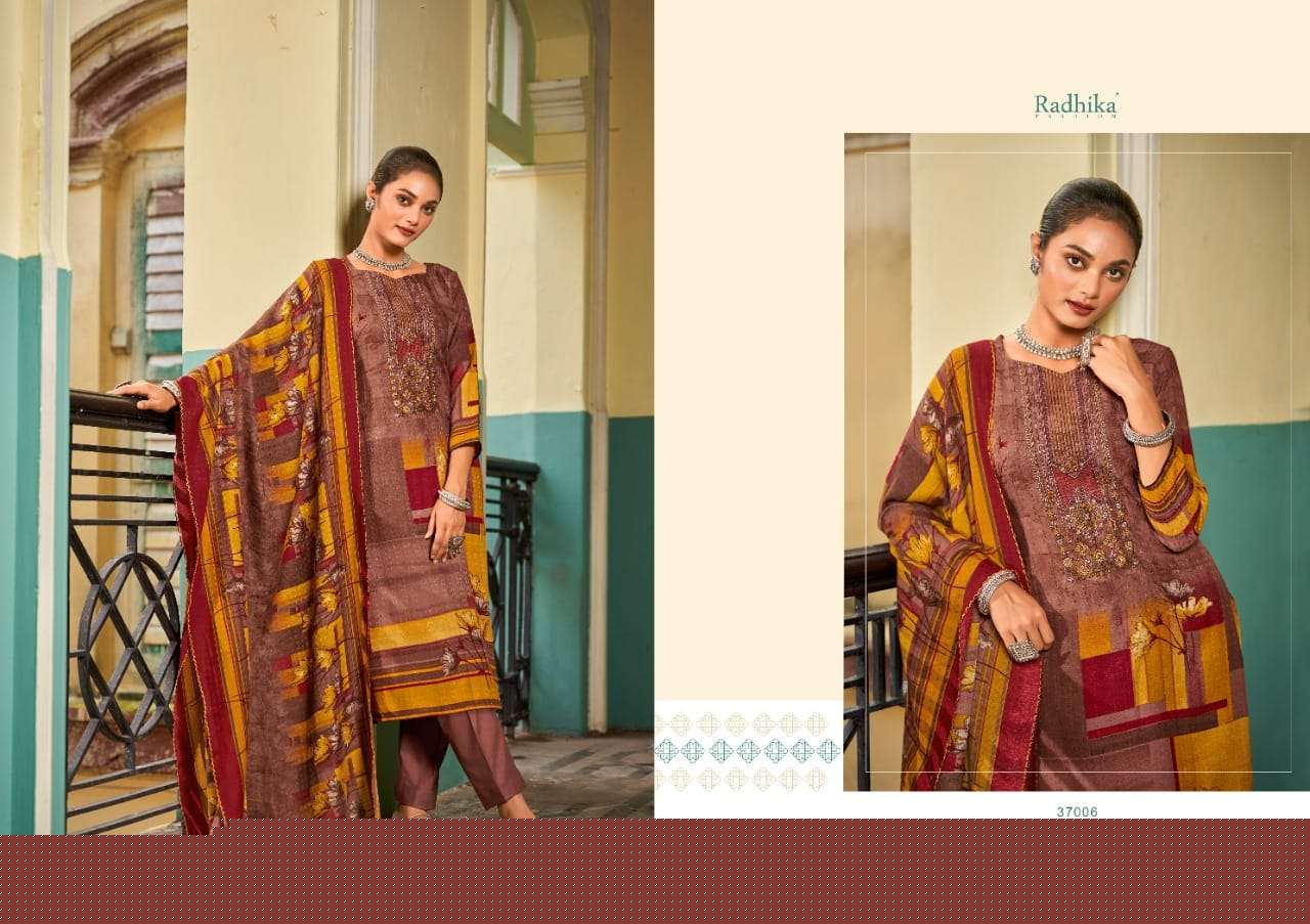 Rubina By Sumyra 37001 To 37008 Series Beautiful Festive Suits Stylish Fancy Colorful Casual Wear & Ethnic Wear Pure Pashmina Print Dresses At Wholesale Price