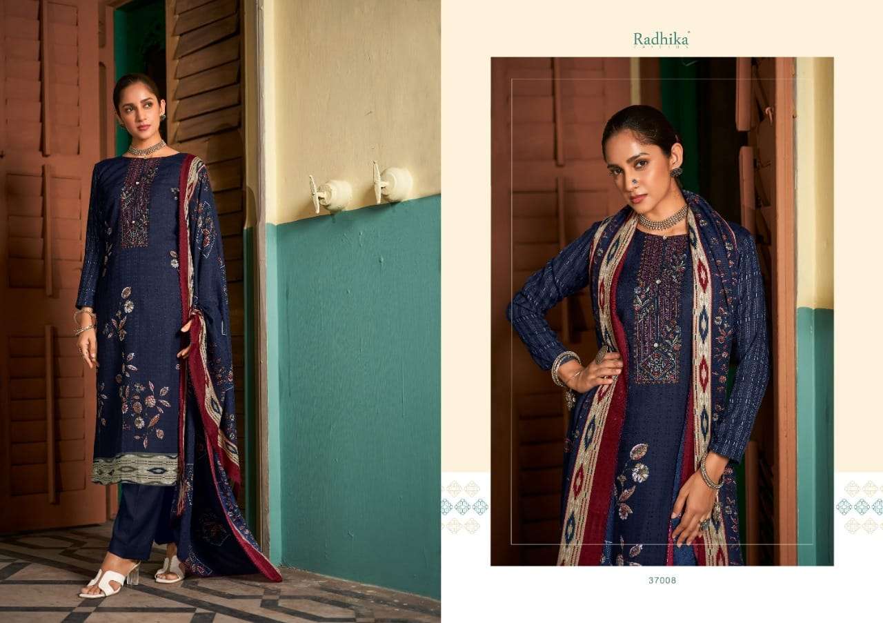 Rubina By Sumyra 37001 To 37008 Series Beautiful Festive Suits Stylish Fancy Colorful Casual Wear & Ethnic Wear Pure Pashmina Print Dresses At Wholesale Price