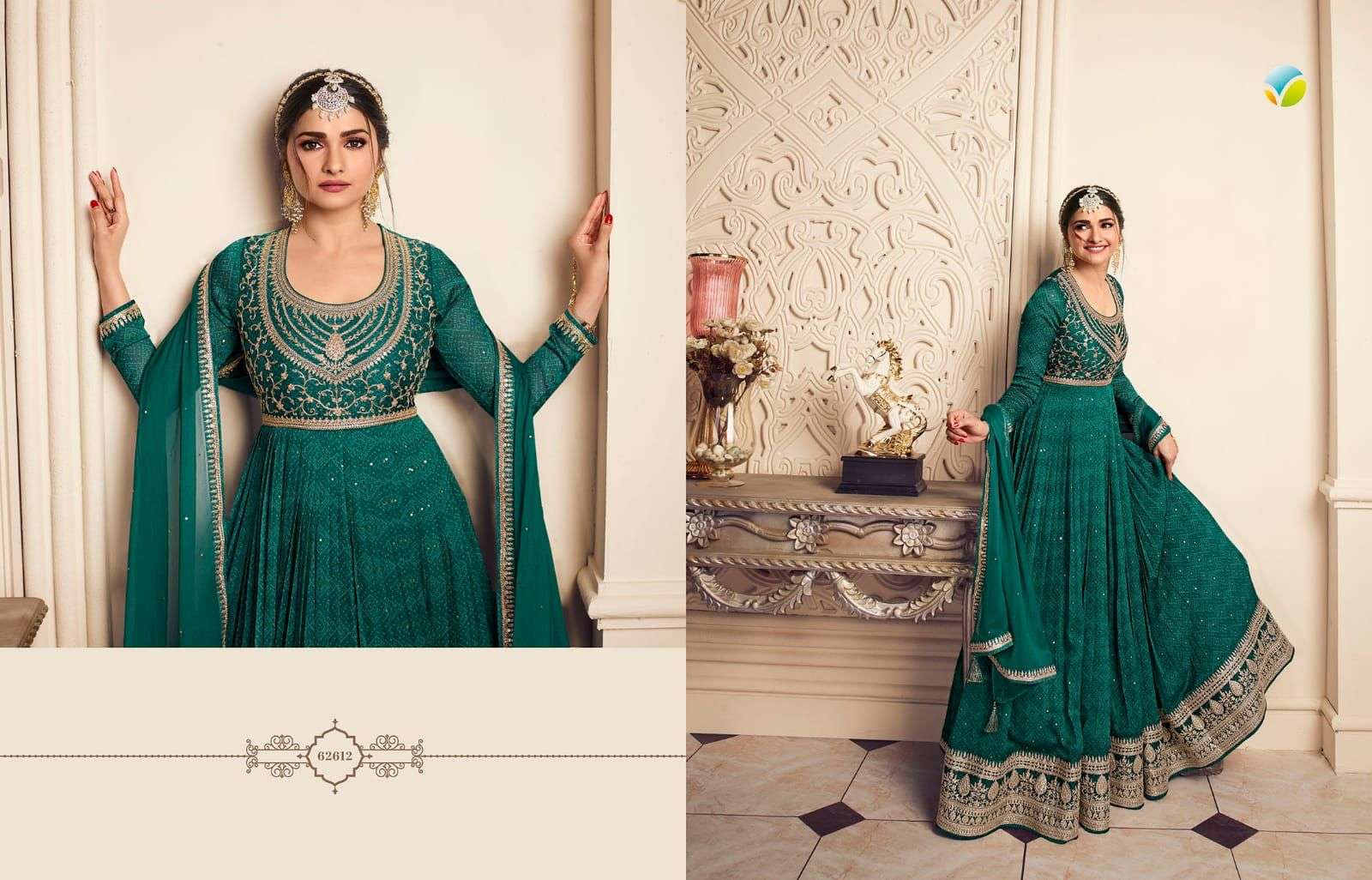 Kaseesh Gunjita By Vinay Fashion 62611 To 62616 Series Beautiful Anarkali Suits Colorful Stylish Fancy Casual Wear & Ethnic Wear Chiffon Silk Dresses At Wholesale Price