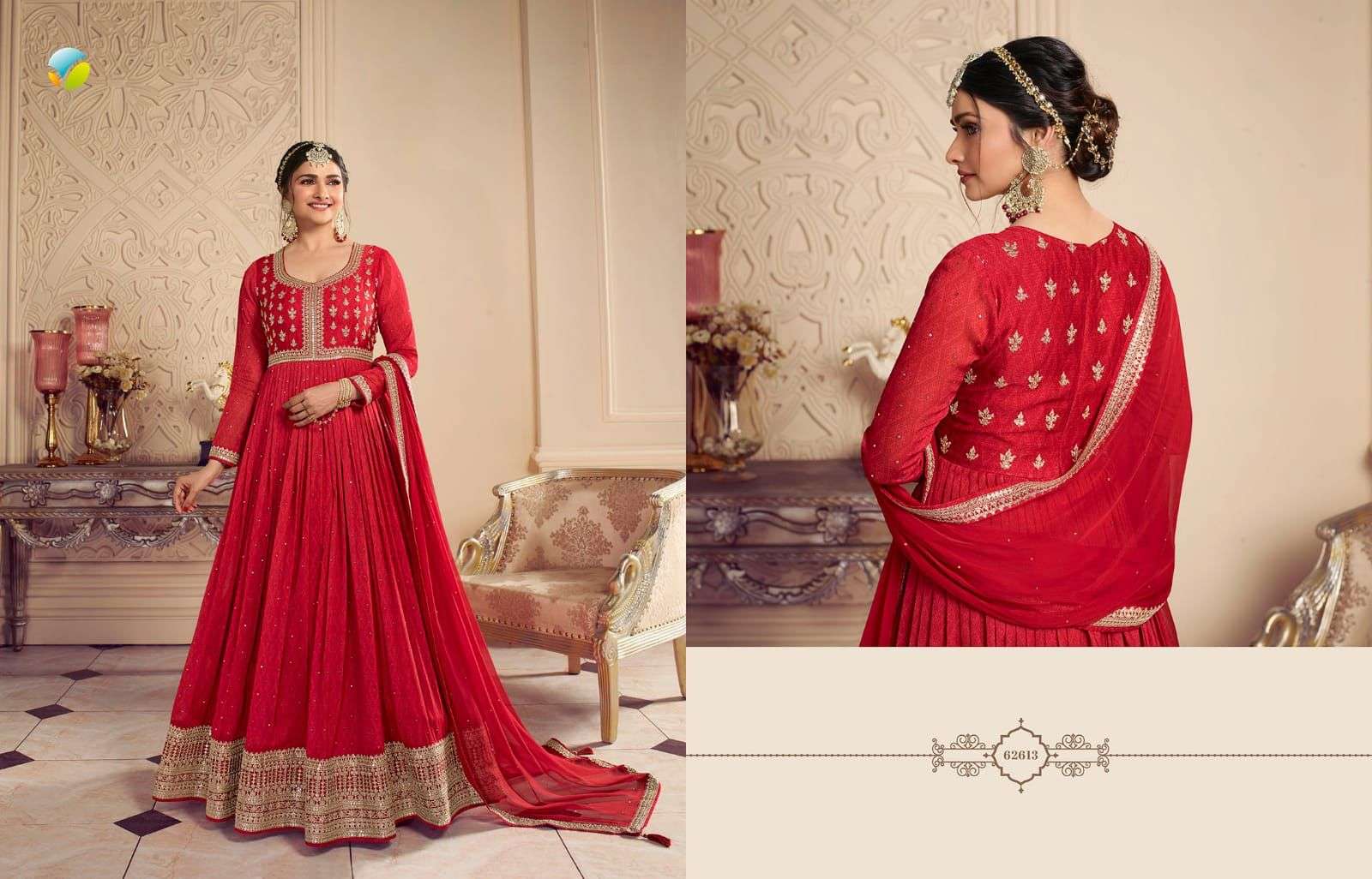 Kaseesh Gunjita By Vinay Fashion 62611 To 62616 Series Beautiful Anarkali Suits Colorful Stylish Fancy Casual Wear & Ethnic Wear Chiffon Silk Dresses At Wholesale Price