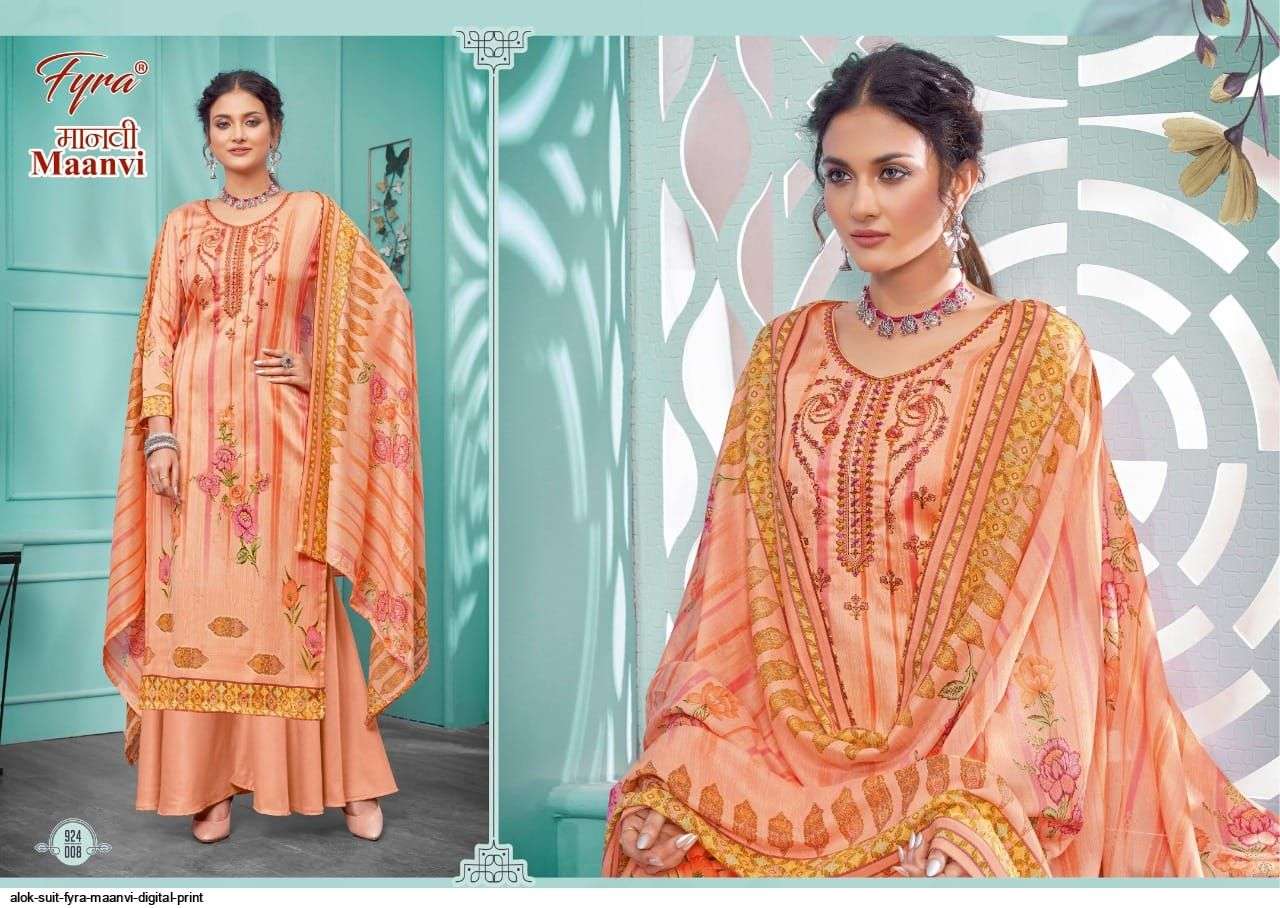Maanvi By Fyra 924-001 To 924-010 Series Beautiful Stylish Suits Fancy Colorful Casual Wear & Ethnic Wear & Ready To Wear Pure Jam Printed Dresses At Wholesale Price
