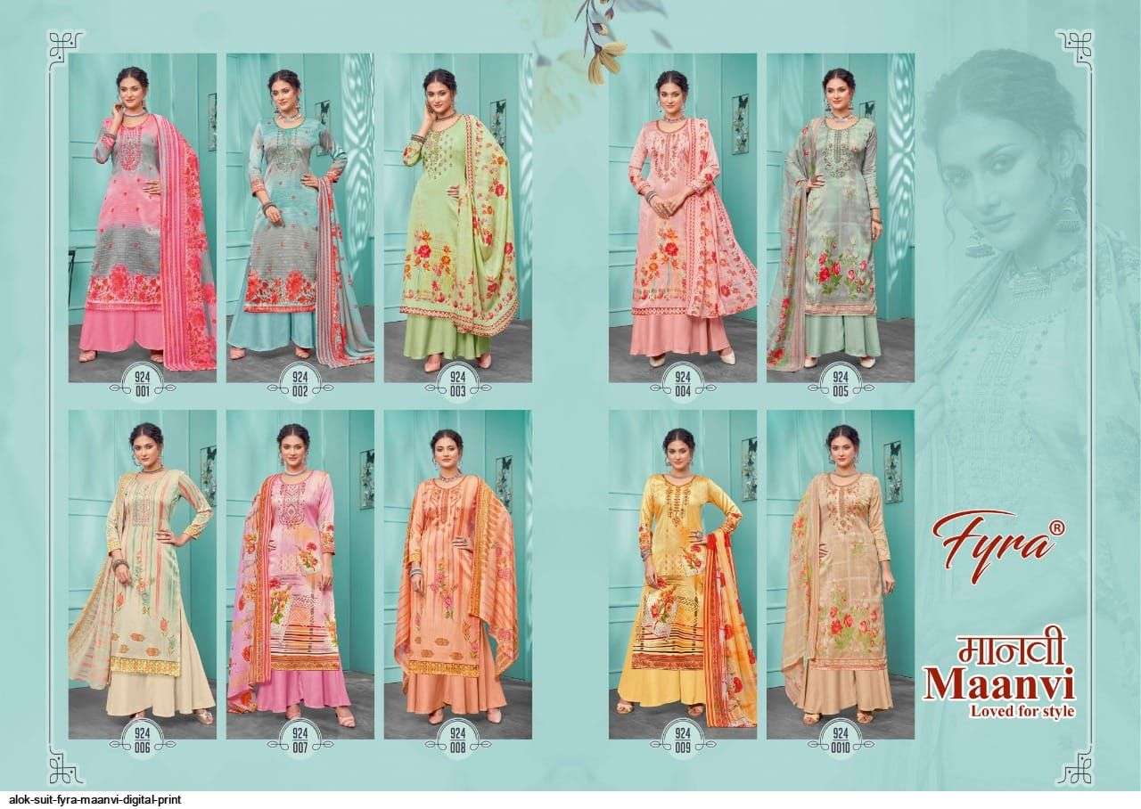 Maanvi By Fyra 924-001 To 924-010 Series Beautiful Stylish Suits Fancy Colorful Casual Wear & Ethnic Wear & Ready To Wear Pure Jam Printed Dresses At Wholesale Price