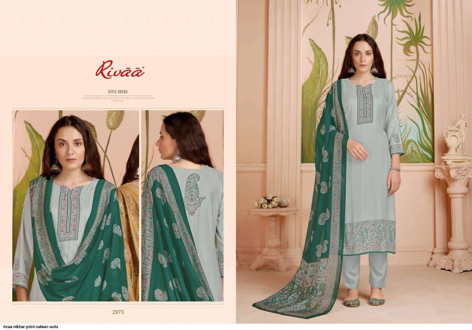 NIKHAR BY RIVAA 2973 TO 2979 SERIES FESTIVE SUITS BEAUTIFUL FANCY COLORFUL STYLISH PARTY WEAR & OCCASIONAL WEAR MOHAIR DIGITAL PRINT DRESSES AT WHOLESALE PRICE
