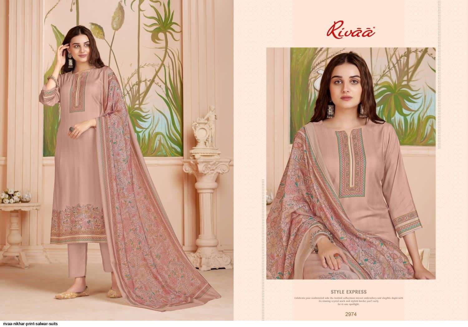 NIKHAR BY RIVAA 2973 TO 2979 SERIES FESTIVE SUITS BEAUTIFUL FANCY COLORFUL STYLISH PARTY WEAR & OCCASIONAL WEAR MOHAIR DIGITAL PRINT DRESSES AT WHOLESALE PRICE