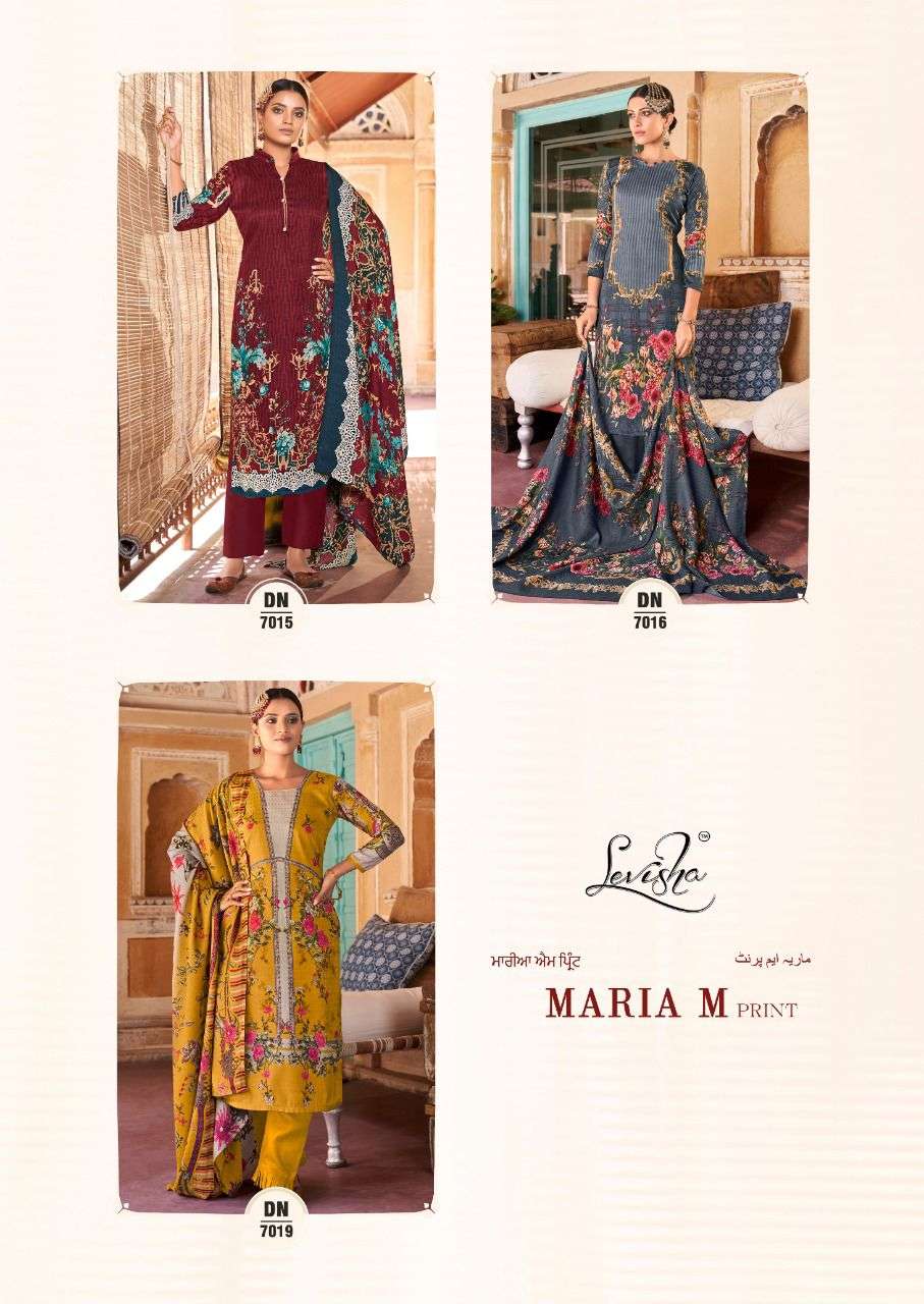 Maria M Print By Levisha 7013 To 7019 Series Beautiful Stylish Festive Suits Fancy Colorful Casual Wear & Ethnic Wear & Ready To Wear Pure Pashmina Print Dresses At Wholesale Price