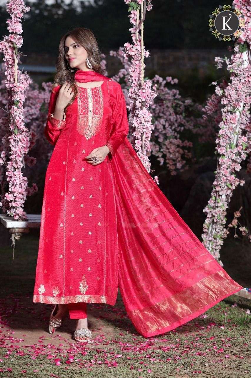 WAJIHA BY KALKI 1001 TO 1004 SERIES BEAUTIFUL FESTIVE SUITS COLORFUL STYLISH FANCY CASUAL WEAR & ETHNIC WEAR PURE VISCOSE SILK DRESSES AT WHOLESALE PRICE