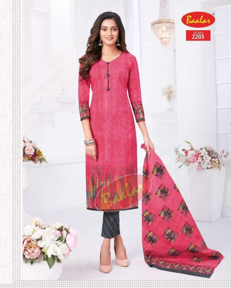 ZAARA VOL-12 BY BAALAR 2205 TO 2222 SERIES FESTIVE SUITS BEAUTIFUL FANCY COLORFUL STYLISH PARTY WEAR & OCCASIONAL WEAR PURE COTTON PRINT DRESSES AT WHOLESALE PRICE