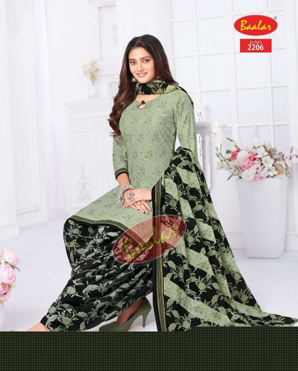 ZAARA VOL-12 BY BAALAR 2205 TO 2222 SERIES FESTIVE SUITS BEAUTIFUL FANCY COLORFUL STYLISH PARTY WEAR & OCCASIONAL WEAR PURE COTTON PRINT DRESSES AT WHOLESALE PRICE