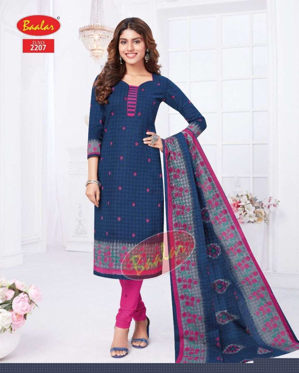 ZAARA VOL-12 BY BAALAR 2205 TO 2222 SERIES FESTIVE SUITS BEAUTIFUL FANCY COLORFUL STYLISH PARTY WEAR & OCCASIONAL WEAR PURE COTTON PRINT DRESSES AT WHOLESALE PRICE