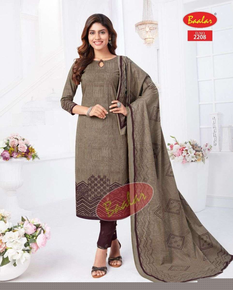 ZAARA VOL-12 BY BAALAR 2205 TO 2222 SERIES FESTIVE SUITS BEAUTIFUL FANCY COLORFUL STYLISH PARTY WEAR & OCCASIONAL WEAR PURE COTTON PRINT DRESSES AT WHOLESALE PRICE