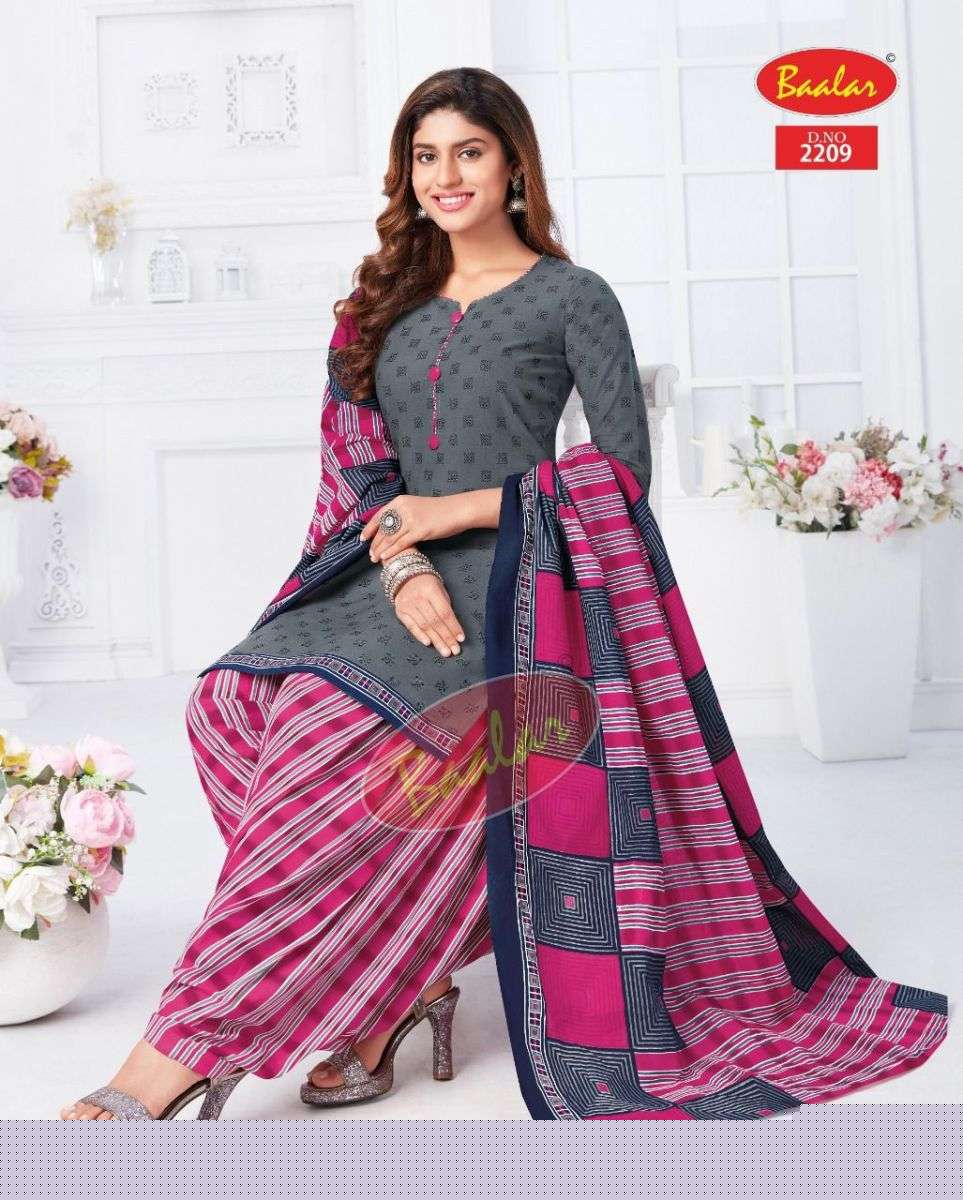 ZAARA VOL-12 BY BAALAR 2205 TO 2222 SERIES FESTIVE SUITS BEAUTIFUL FANCY COLORFUL STYLISH PARTY WEAR & OCCASIONAL WEAR PURE COTTON PRINT DRESSES AT WHOLESALE PRICE